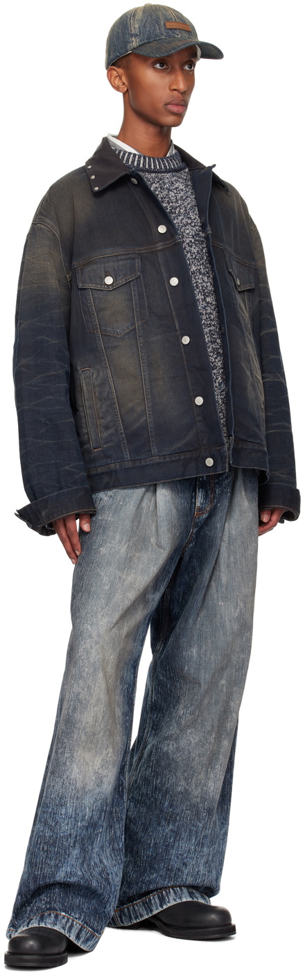 Acne Studios Blue Oversized Fit Denim Jacket Acne Studios