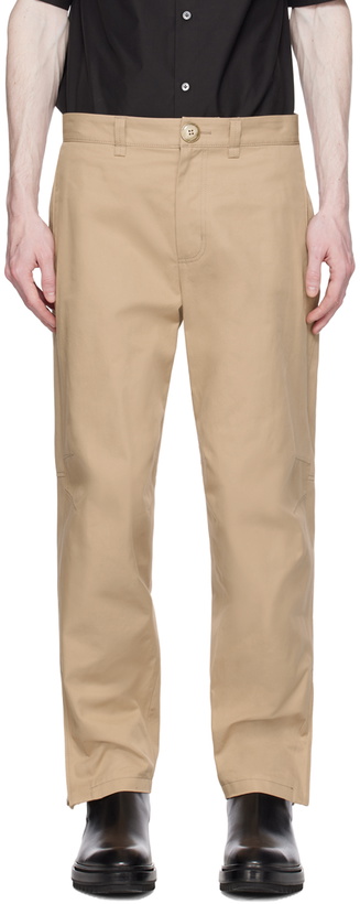 Photo: Lanvin Beige Biker Trousers