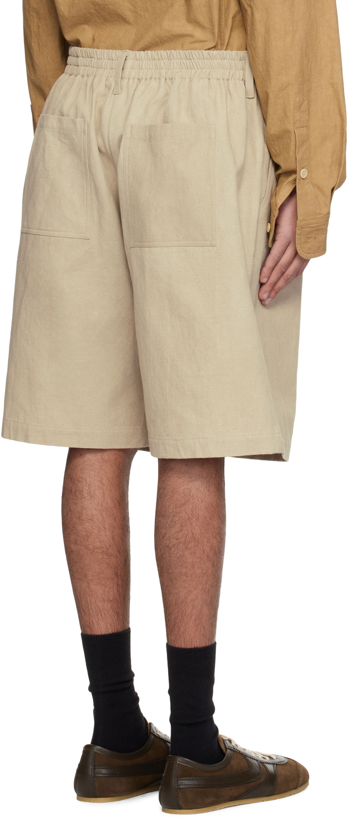 colbo Beige Single Pleat Shorts