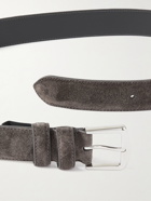 Loro Piana - 3.5cm Suede Belt - Gray