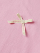 Jacquemus - Noeud Embellished Cotton-Jersey T-Shirt - Pink