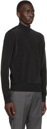 TOM FORD Black Metallic Mock Neck Sweater