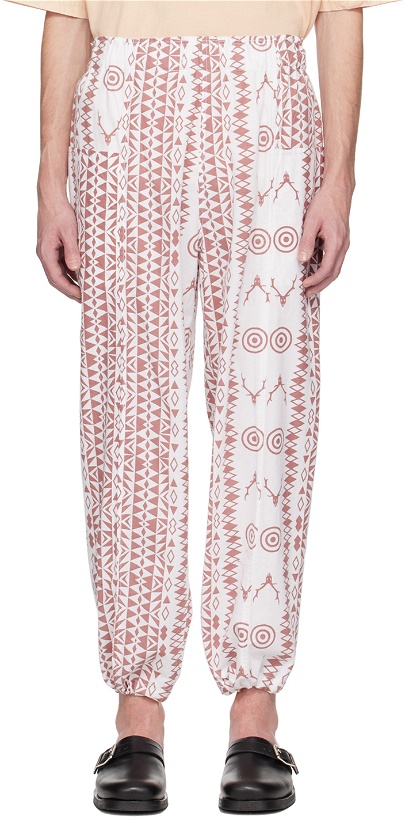 Photo: South2 West8 White & Red Graphic Trousers