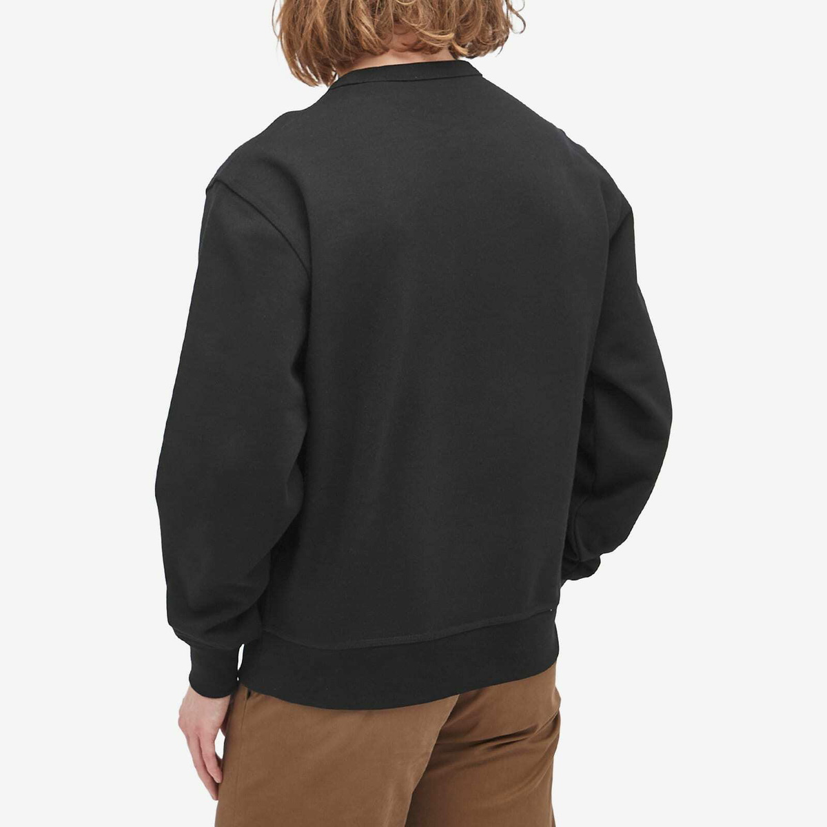 Burberry Men's Check Label Sweatshirt in Black