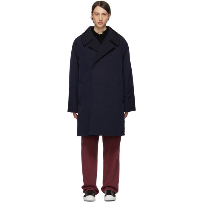 Photo: Maison Margiela Navy Nylon Coat