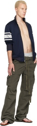 Raimundo Langlois Khaki Double Fly Cargo Pants