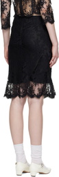 SHUSHU/TONG Black Flared Midi Skirt