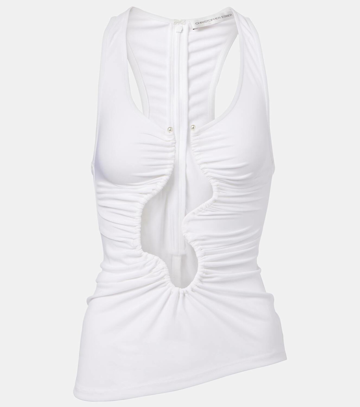 Christopher Esber Salacia cutout ruched tank top