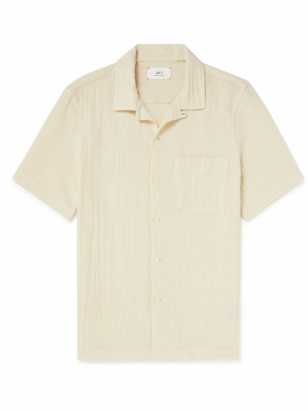 Photo: Mr P. - Convertible-Collar Cotton-Gauze Shirt - Neutrals