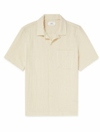 Mr P. - Convertible-Collar Cotton-Gauze Shirt - Neutrals