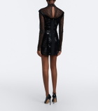 Roberto Cavalli Sequined lace minidress