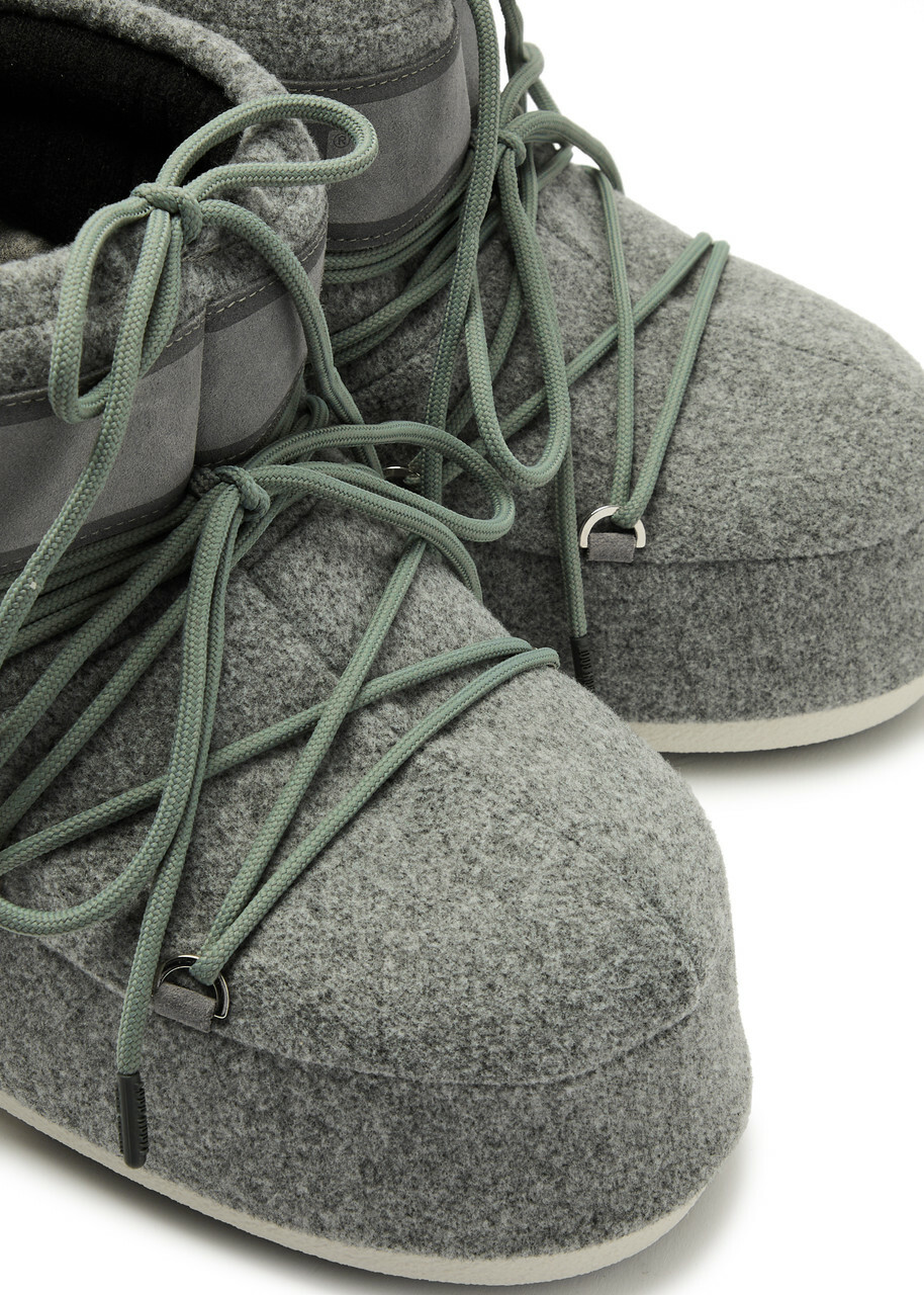 Moon Boot Icon Padded Felt Snow Boots Grey 4244 (IT42 44 / UK9
