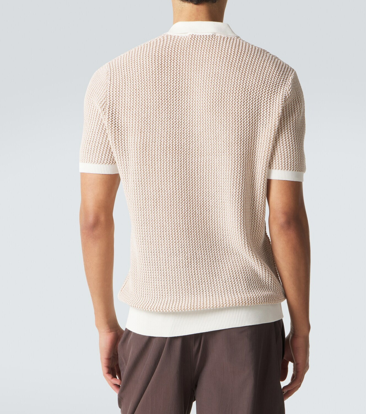 Orlebar Brown Horton crochet cotton polo sweater
