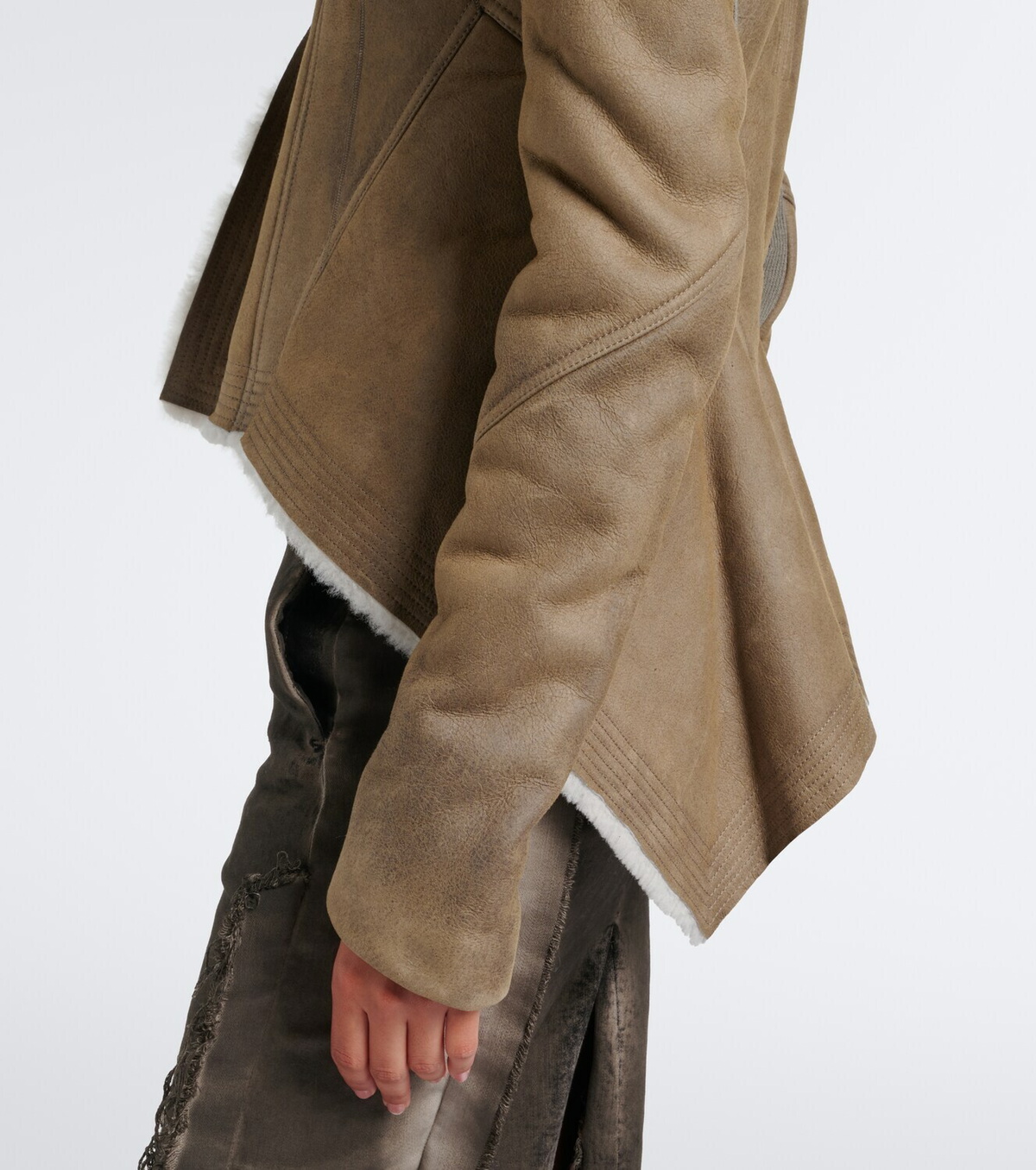 Rick Owens Naska shearling-lined leather jacket