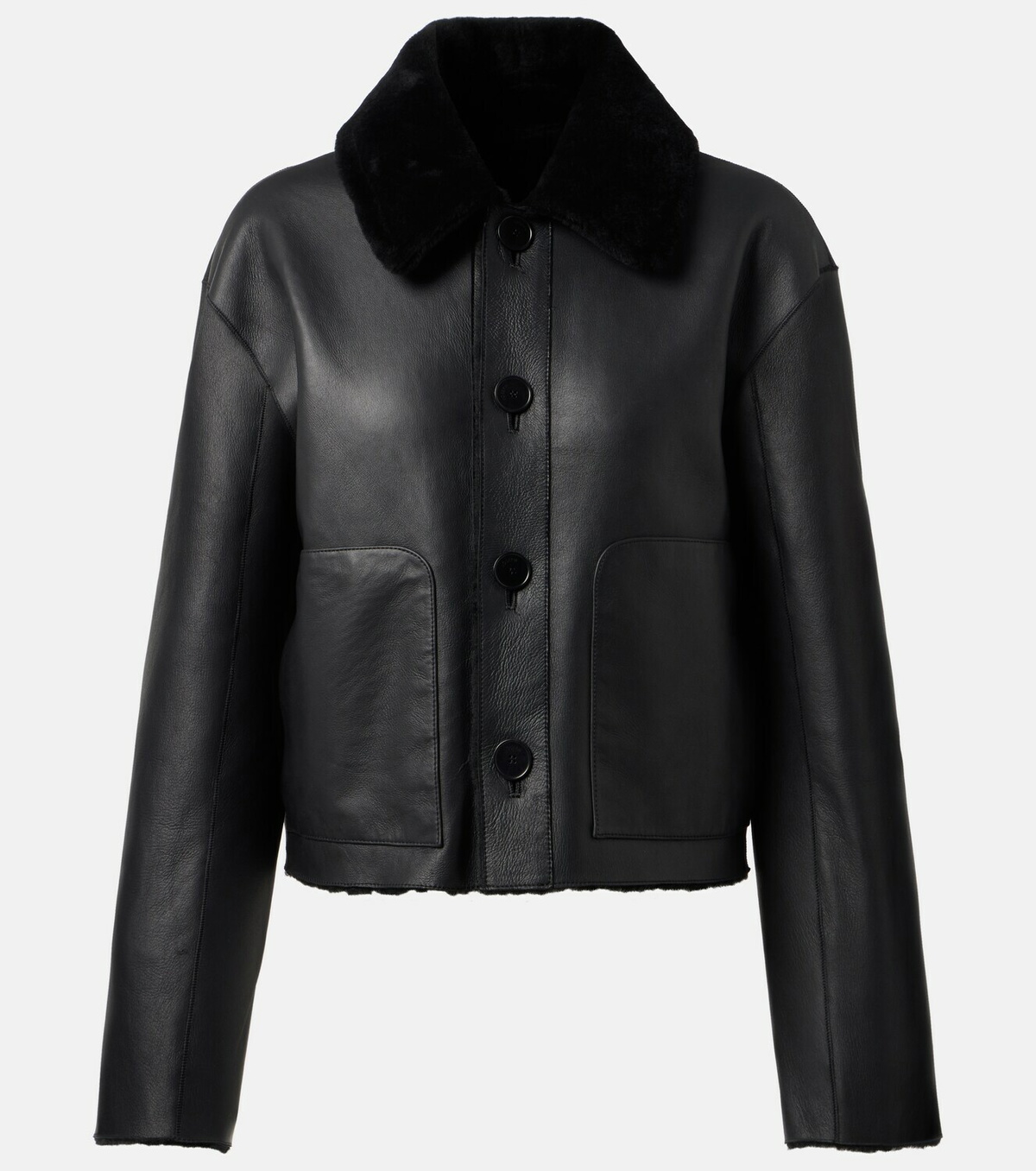Joseph Reversible shearling and leather jacket