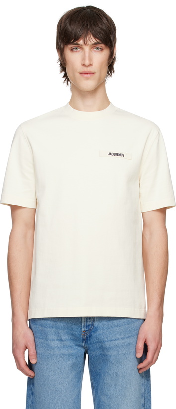 Photo: JACQUEMUS Beige Les Classiques 'The Gros Grain' T-shirt