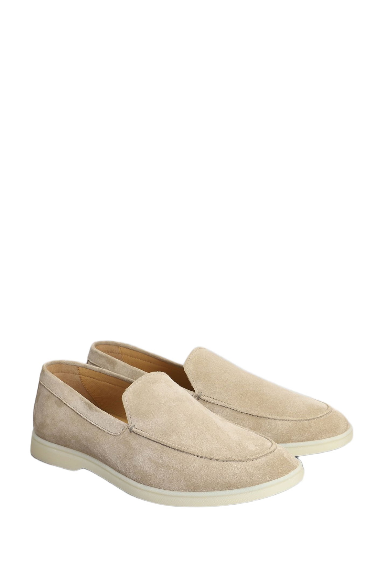Henderson Baracco Loafers In Beige Suede