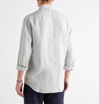 Frescobol Carioca - Cutaway Collar TENCEL and Linen-Blend Shirt - Gray