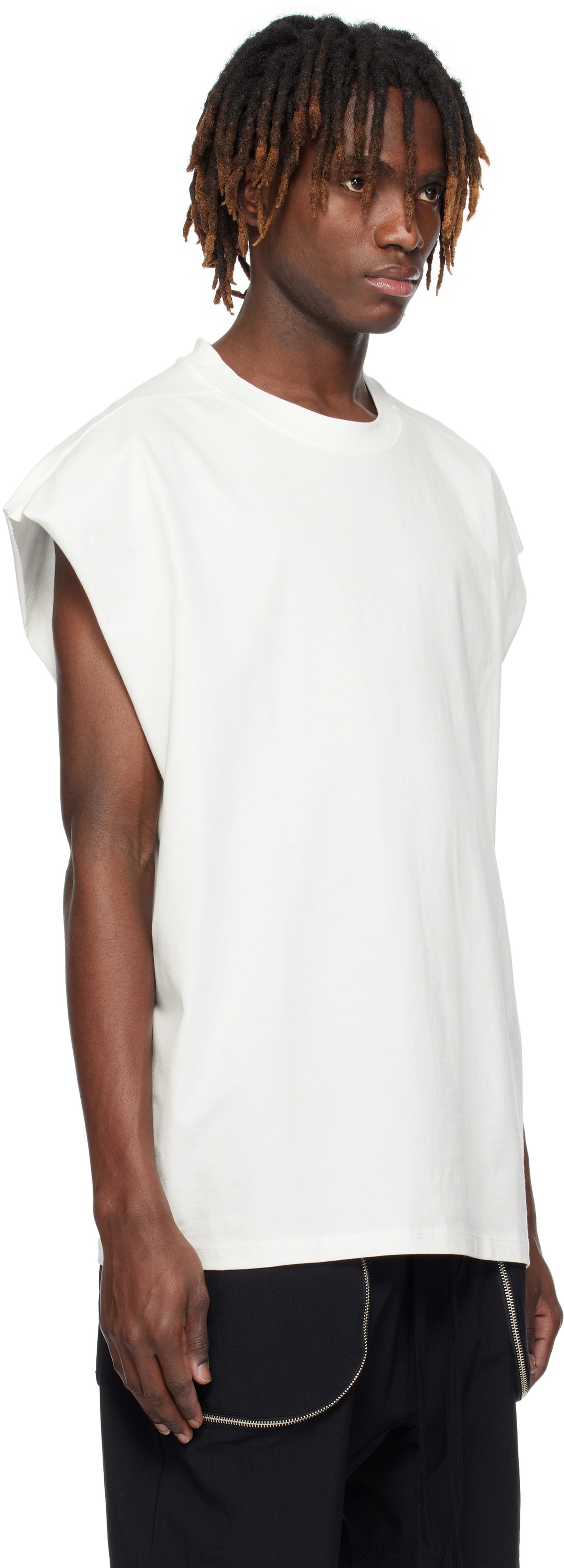 thom/krom White M TS 847 Tank Top