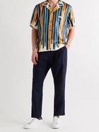 DOLCE & GABBANA - Camp Collar Striped Silk Shirt - Multi