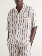 Frescobol Carioca - La Marzocco Striped Tencel® and Linen-Blend Pyjama Shirt - Neutrals