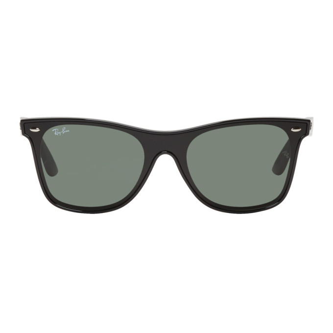 Photo: Ray-Ban Black and Green Blaze Wayfarer Sunglasses