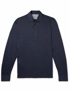 Brunello Cucinelli - Cotton-Piqué Polo Shirt - Blue