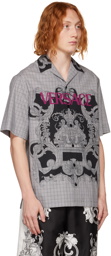 Versace Gray Baroque Shirt