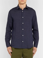 Frescobol Carioca - Cutaway-Collar Linen Shirt - Blue