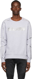 Balmain Grey Silver Cut Sweatshirt