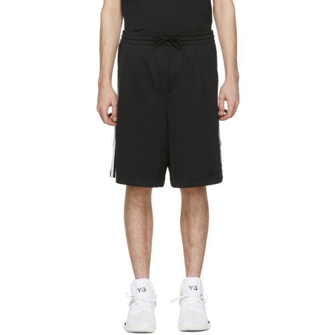 Photo: Y-3 Black 3-Stripes Track Shorts