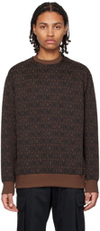 Moschino Brown & Black Crewneck Sweatshirt