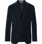 Boglioli - Navy K-Jacket Slim-Fit Unstructured Stretch-Cotton Corduroy Suit Jacket - Navy