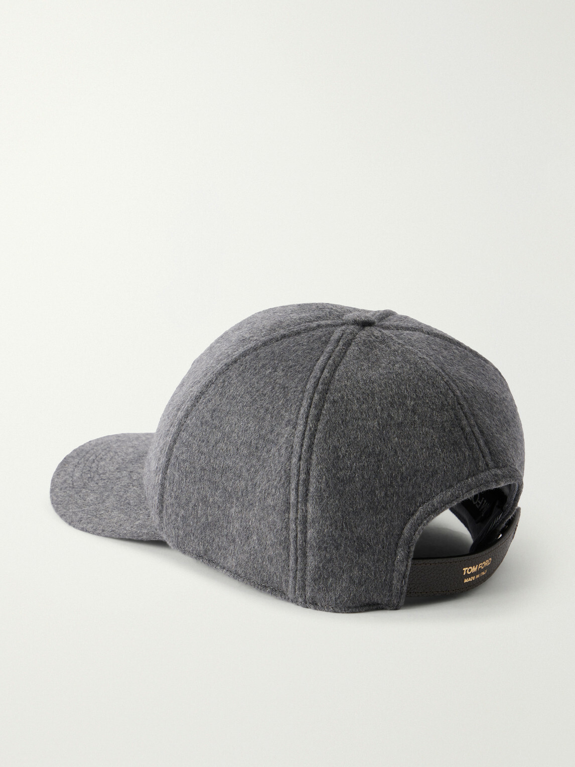 TOM FORD - Logo-Embroidered Cashmere Cap - Gray