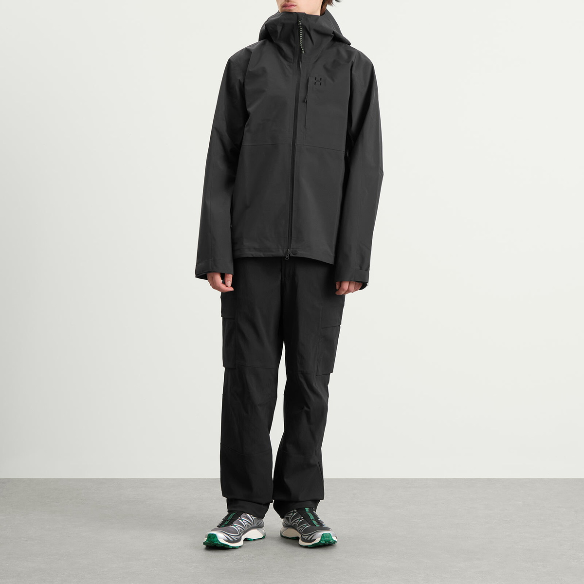 Hagl fs Men s Front Proof II Waterproof Jacket In True Black Haglofs Hagl fs Men s Front Proof II Waterproof Jacket In True Black Haglofs
