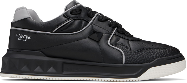 Photo: Valentino Garavani Black One Stud Low-Top Nappa Sneakers