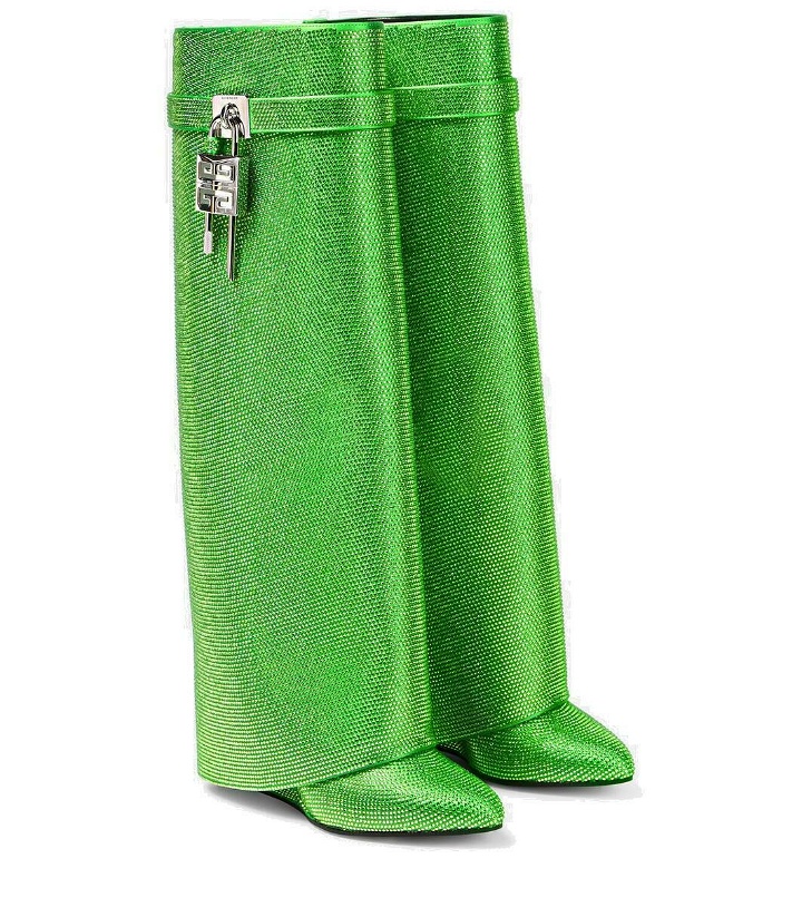 Photo: Givenchy Shark Lock embellished knee-high boots