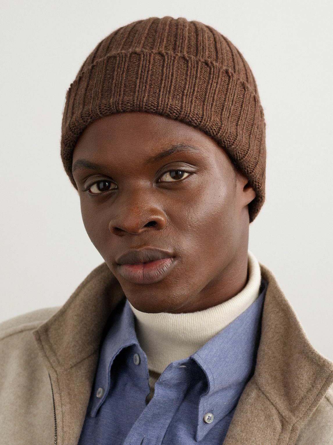 Thom Sweeney - Ribbed Cashmere Beanie