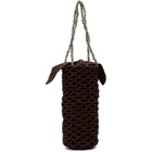 Cordera Brown Handmade Wooden Beaded Bag