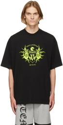 VETEMENTS Black & Yellow Label Logo T-Shirt