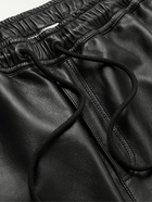 FRAME - Tapered Leather Cargo Trousers - Black