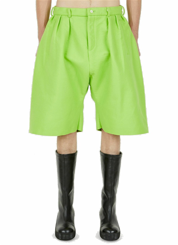 Photo: Pleated Wide Leg Shorts in Green