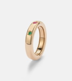 Pomellato Iconica Extra Slim 18kt rose gold ring with gemstones