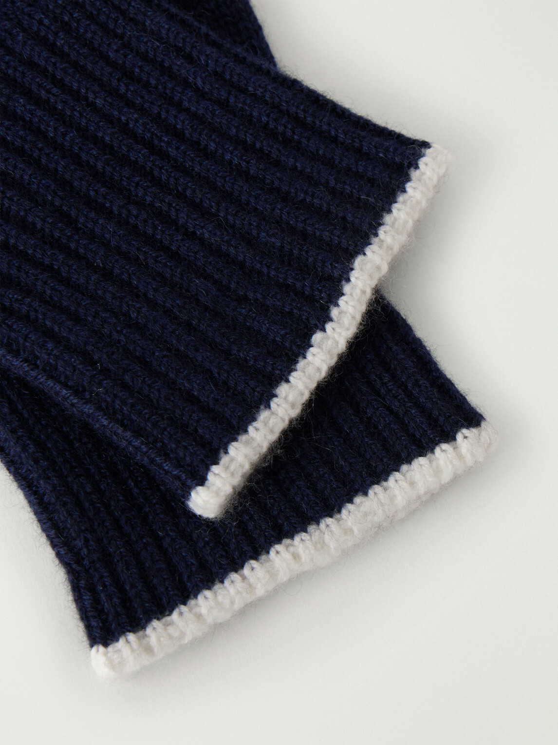 Brunello Cucinelli - Ribbed Cashmere Gloves - Blue