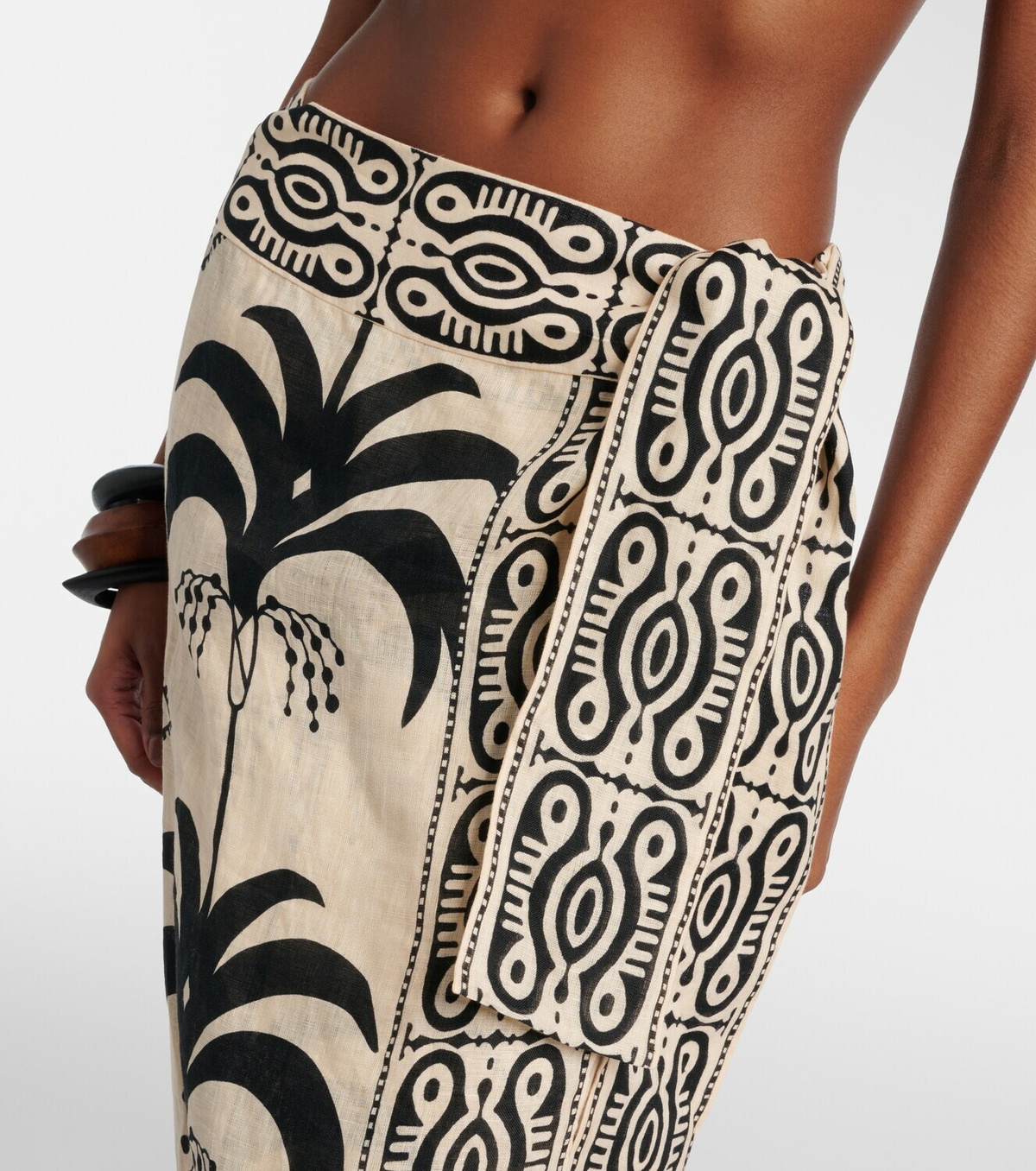 Johanna Ortiz Printed linen beach cover-up