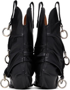 R13 Black Harness Low Rider Cowboy Boots