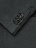Sunspel - Unstructured Garment-Dyed Cotton and Linen-Blend Blazer - Gray
