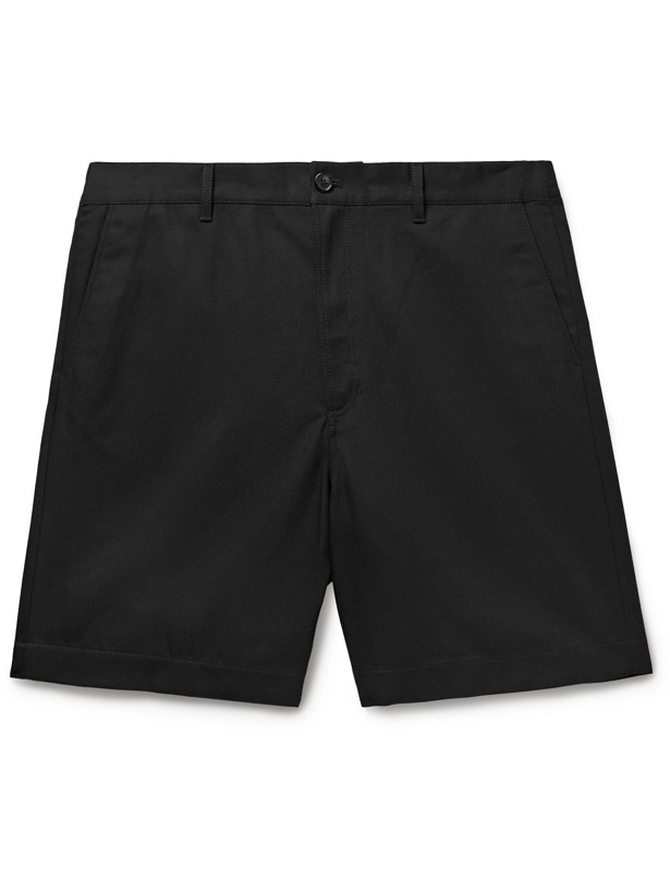 Photo: ACNE STUDIOS - Wide-Leg Cotton-Blend Twill Shorts - Black