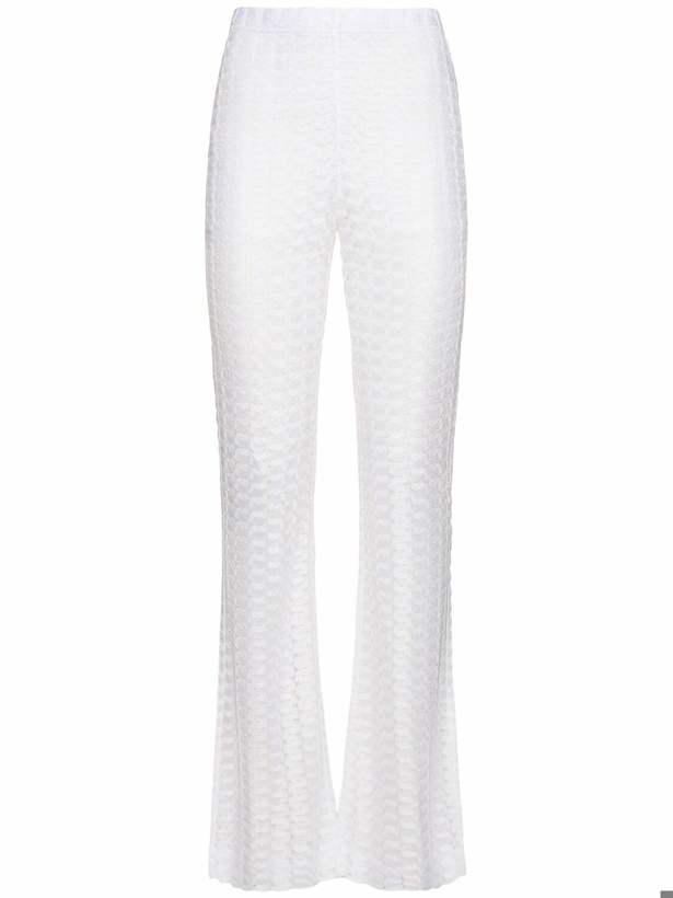 Photo: MISSONI Solid Lace Flared Pants