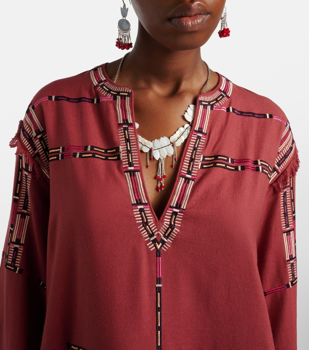 Isabel Marant Freya embroidered silk tunic